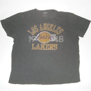 Banner '47 T-Shirt Los Angeles Lakers 1948 Charcoal Gray Men's Size L